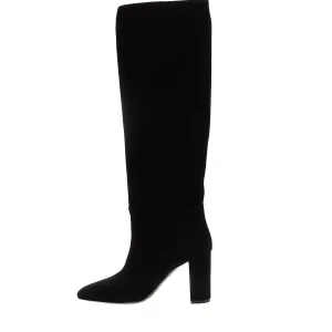 Acquista gli eleganti stivali in pelle nera VIA ROMA 15 con tacco da 85 mm