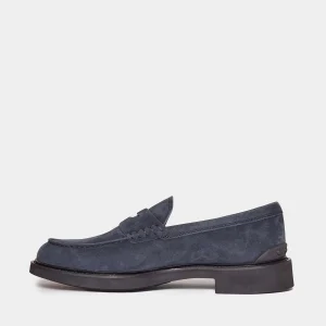 Acquista scarpe mocassino in camoscio blu semiformali da TOD'S