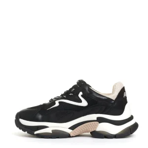 addict pelle nera e tessuto