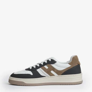 basket pelle blu bianco beige