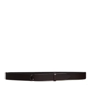 cintura nobuckle pelle bull marrone