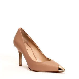 Decollete nude in pelle con tacco 90 mm - Sorelle Perego