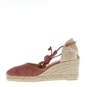Espadrillas zeppa rosa antico di Castaner: eleganza estiva