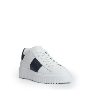 h stripe pelle bianco slash blu