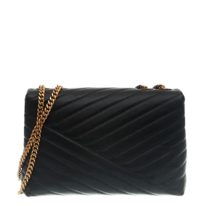 Kira chevron convertible shoulder bag black