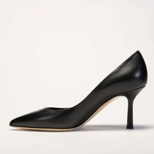 NINALILOU - Eleganti pump in pelle nera con tacco 75 mm