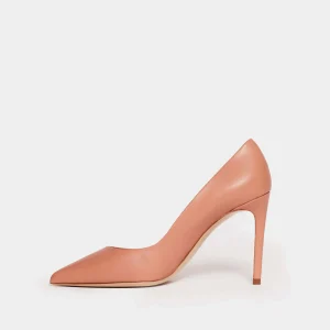 NINALILOU - Scarpe con tacco 90 mm in pelle color tan