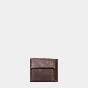 Orciani: Stylish Dark Brown Leather Dollar Holder with Pocket
