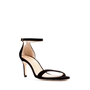 Scarpe eleganti: sandalo in camoscio nero Stuart Weitzman 85mm