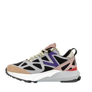Scarpe Philippe Model: Sneakers grigie e rosa rock