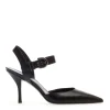 Slingback in pelle nera con tacco 80 mm - Stuart Weitzman