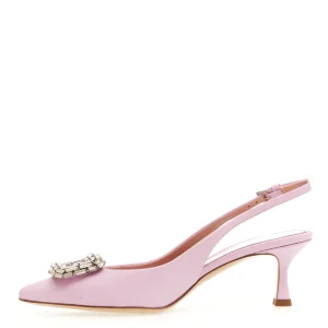 Slingback rosa con fibbia strass: eleganza e stile da NINALILOU