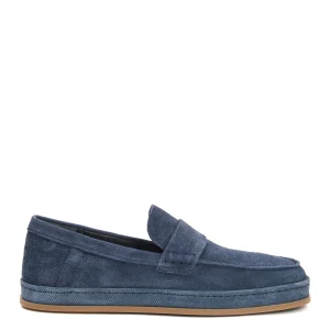 slipon camoscio blu