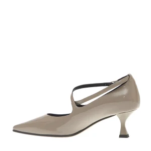 SORELLE PEREGO - Scarpe grigie in vernice con tacco da 55 mm