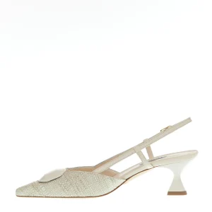 SORELLE PEREGO - Slingback Tessuto Beige: Eleganza e Comfort