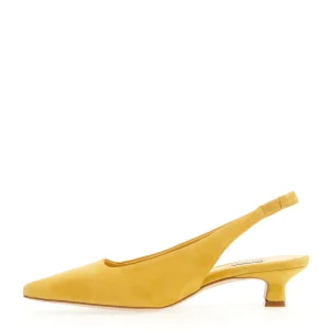 SORELLE PEREGO: Slingback in camoscio giallo, scarpe di tendenza