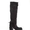 stivale biker camoscio antracite