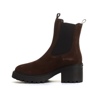 stivaletto camoscio marrone tacco 50