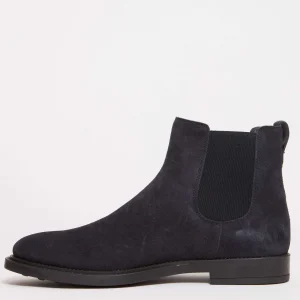 Stivaletto TOD'S in camoscio blu con elastico laterale blu