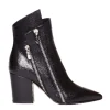 Stylish Black Leather Ankle Boots by Sergio Rossi